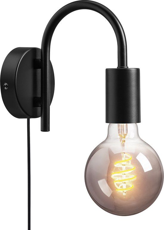 Nordlux Paco Wandlamp - E27 - Zwart - Rond