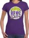 Bellatio Decorations Halloween Super heks - verkleed t-shirt - paars - voor dames - korte mouwen - verkleed kleding - kostuum S