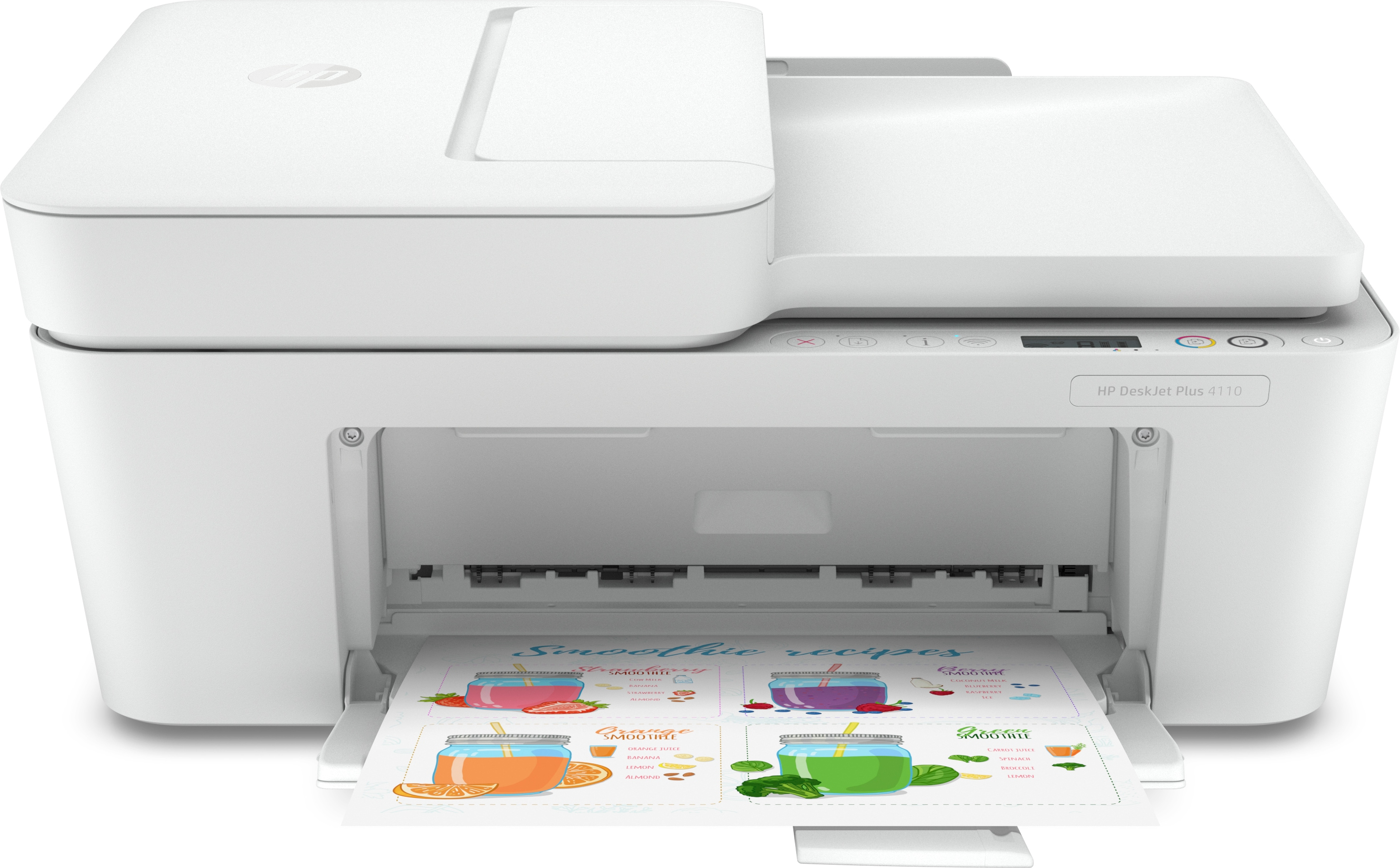 HP HP DeskJet Plus 4110 All-in-One printer, Kleur, Printer voor Home, Printen, kopi&#235;ren, scannen, draadloos, mobiele fax verzenden, Scans naar pdf