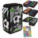 GOLDKIDS Trousse à crayons 3 pièces trousse à crayons Let's GOL football trousse à crayons 46 pièces trousse à crayons pour l'école trousse à crayons et à brosses y compris trousse à crayons pour ordinateur portable trousse à crayons sacoche à crayons
