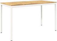 vidaXL Tuinbar Tafel Wit 180 x 88,5 x 105 cm Massief Acaciahout