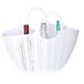 CM Panier à linge flexible ou sac de transport - blanc - 22 litres - plastique - 50 x 20 x 40 cm - rangement