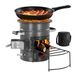 StarTech Latios Rocket Stove Raketkachel - BBQ Campingkachel - Dubbele Deur - Robuust Staal - Met Draagtas