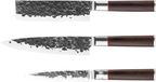 Sebra Messenset Forged, Japanstaal 440C, Dalbergia-hout, 3-delig