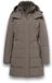 District Affogato Puffer Jas Dames Lange Mouw Katoen Quilted Met Capuchon Rits Knopen Effen Bruin 42