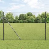 vidaXL Gaashek 10 x 1,6 m staal grijs