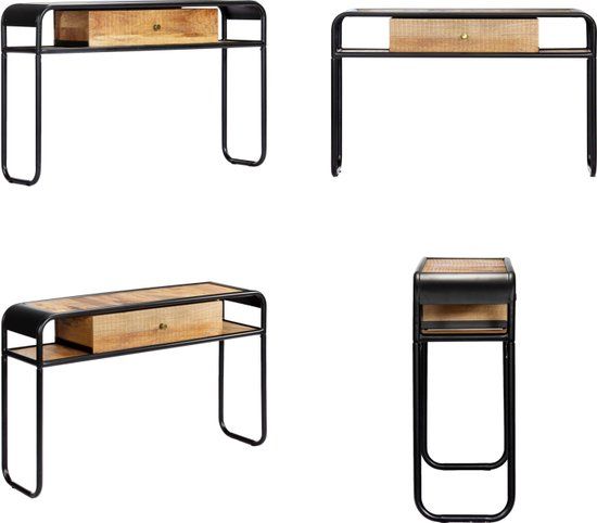 vidaXL Wandtafel 118x30x75 cm massief mangohout