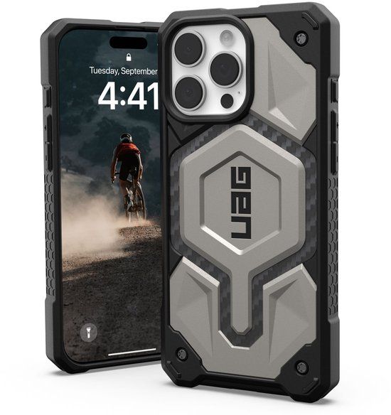 Urban Armor Gear UAG Monarch Pro Mag Hoesje geschikt voor iPhone 16 Pro Max - Titanium