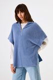 Garcia Dames Effen Trui Blauw Korte mouw