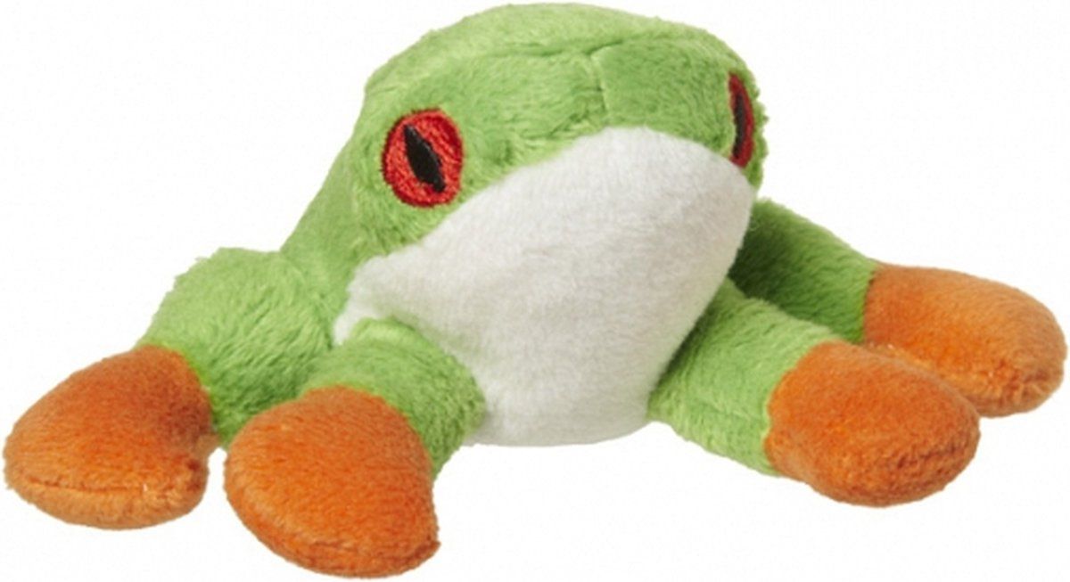 Nature Planet Pluche boomkikker knuffel 10 cm - Kikkers knuffeldieren