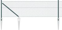 vidaXL Gaashek met grondpennen 25 x 0,4 m PVC-coated staal groen mesh