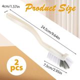 Set de deux brosses pour cuisine et salle de bain, en acier