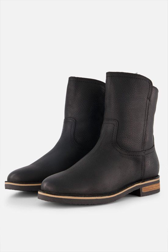 AQA Shoes A8835 Zwart Leren Snowboots Dames Laarzen Maat 40