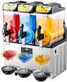 Machine à granités sans marque - Machine à granités commerciale 3 réservoirs 15 L x 3 - Acier inoxydable - Jusqu'à 180 tasses - Pour Horeca et maison - Margarita et smoothie