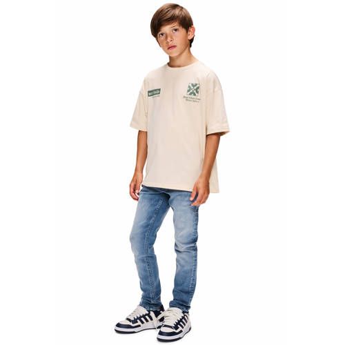 Retour Jeans T-shirt met backprint crème