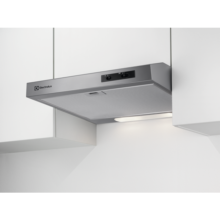 Electrolux EFU216S Onderbouw Afzuigkap - Grijs - 272 m³/uur - D