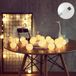OEM LED-lichtketting, 20 katoenen bolletjes, 4 meter, USB-aansluiting, warm wit licht