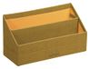 RHODIA 194599C - Brievenhouder Goud - 25 x 10 x 14 cm - Oranje Zadelstiksel - Buitenkant in Imitatieleer - Home Office Rhodiarama Collectie - Bureauorganisatie en Stijlvolle Opberging
