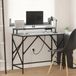 Maison Exclusive Bureau exclusif - Couleur Sonoma gris, dimensions 100 x 50 x 86,5 cm, fabriqué en panneaux de particules