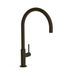 TRES 26290401KMB STUDY Grifo Monomando XXL Caño Alto con Maneta Lateral para Lavabo Color Negro Bronce