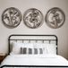 Stijlvol zwart decoratief metalen wandaccessoire, 49 x 49 cm, 100% staal, 1,5 mm dik, duurzaam en elegant design voor woondecoratie