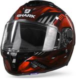 Shark SPARTAN GT REPLIKAN KUR BLACK CHROME RED FULL FACE HELMET XL