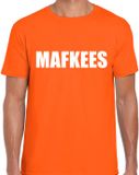 Bellatio Decorations Verkleed T-shirt voor heren - MAFKEES - oranje - carnaval / foute party XL