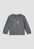 s.Oliver T-shirt met lange mouwen voor kinderen, donkergrijs, maat 74