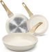 YASHE koekenpannenset - 3-delig wit - 20/24/28 cm - inductie