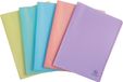 Exacompta - Ref. 88470E - Lot de 5 chemises Chromaline Pastel - 40 pochettes cristal - 80 vues - pour A4 - dimensions 24 x 32 cm - Couverture en recyclé translucide