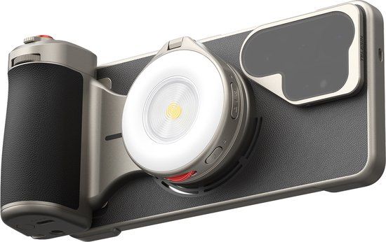 Telesin Master Grip voor Samsung S26 Ultra - Creator Combo met hoesje, lamp en filter - MagSafe telefoon grip - Mechanische sluiter en zoomwiel - Handgrip voor smartphone - Zwart