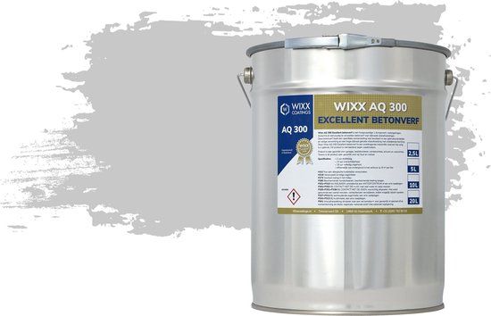 Wixx AQ 300 Excellent Betonverf - 10L - RAL 7047 | Telegrijs 4 - Vloer- en betonverf voor binnen
