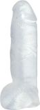 Crystal You2Toys Strakke Doorzichtige Dildo in Natuurlijke Look voor een Stevig Onderonsje – 23 cm - Transparant