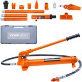 VEVOR Hydraulische Lange Ram Jack Hydraulische Krik Luchtpomp 10T Oranje