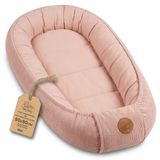 Totsy baby Knus Baby Nestje Pasgeborene – zacht draagbaar en comfortabel Nest voor Ledikant Kinderbed Wieg Babykamer en Onderweg – behaaglijk voor Jongen & Meisje 90x50 cm Roze Corduroy
