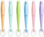 PandaEar Cuillères en silicone pour bébés et enfants - Lot de 6 cuillères à soupe avec embouts en silicone souple pour l'alimentation