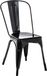 CLP Chaise empilable Benedikt, empilable, avec dossier en métal, charge max. 200 kg - Couleur : Noir