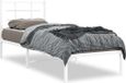 Maison Exclusive - Lit en métal sans matelas avec tête de lit, blanc, 75x190 cm