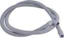 Sans marque Tuyau d'évacuation coudé pour lave-vaisselle convient pour AEG Whirlpool Indesit Gris