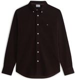 Tommy Hilfiger Heren Lange Mouwen Shirt L Katoen Donkerbruin