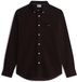 Tommy Hilfiger Heren Lange Mouwen Shirt L Katoen Donkerbruin