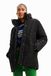 Desigual Dames Tulip Woman Woven Padded Long Overcoat, zwart, S