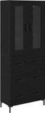 vidaXL Highboard Zwart Eiken 69,5 x 34 x 180 cm