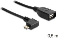 Delock USB Micro-B - USB 2.0-A Kabel - 0.5m - Zwart