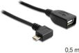 Delock USB Micro-B - USB 2.0-A Kabel - 0.5m - Zwart