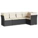 vidaXL Loungeset met Kussens Poly Rattan Zwart