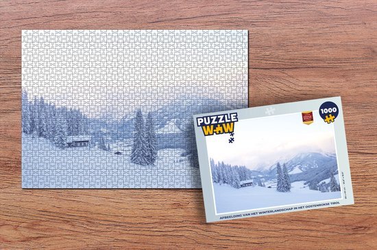 MuchoWow Puzzel Afbeelding van het winterlandschap in het Oostenrijkse Tirol - Legpuzzel - Puzzel 1000 stukjes volwassenen - Sinterklaas cadeautjes - Sinterklaas voor grote kinderen