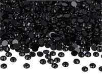 Decoratieve edelstenen van acryl, mat, zwart, 6 mm, ca. 5000 stuks.