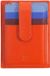 DuDu Portefeuille de cartes en cuir Bleu/Brun/Orange