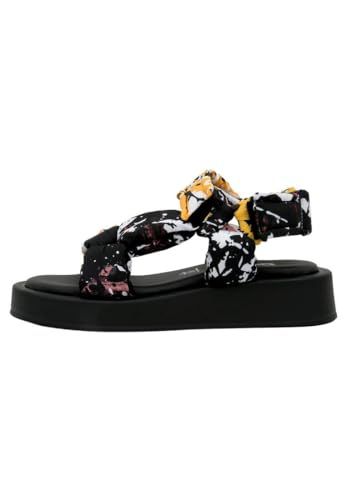 DOGO Vegan Colorful Women's Sandals with Wedge Heel - Colors of Chaos - Multicolor - EU 37